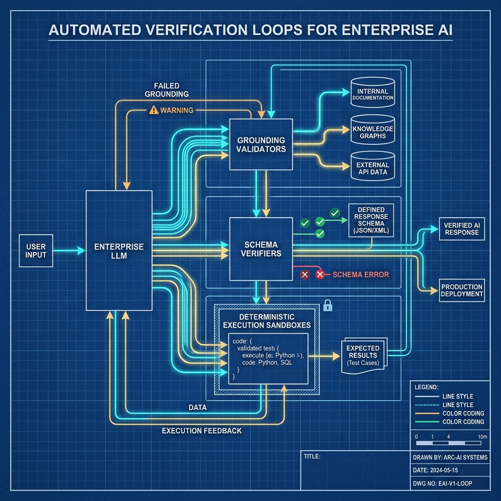Automated Verification Loops and Grounding Architecture for Enterprise AI