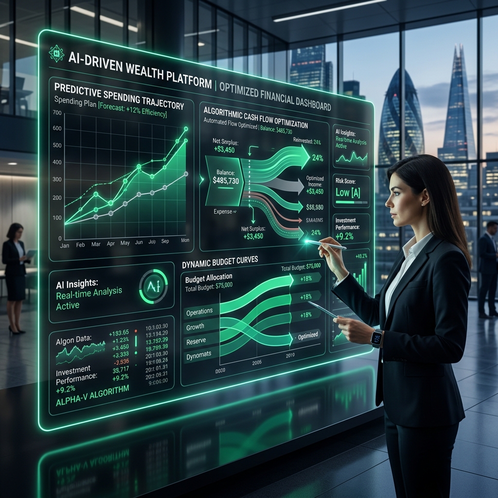 AI FinTech Predictive Spending Platform and Algorithmic Cash Flow Dashboard